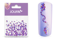 Jolifin Strasssteine 500 Stk - purple irisierend Mix