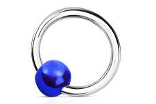 Jolifin Nagel-Piercing 925-Silber - Kugel Blau