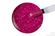 Jolifin LAVENI Shellac - Thermo raspberry-pink sparkle 10ml