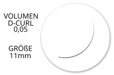 Jolifin Lashes - SingleBox 11mm - Volumen D-Curl 0,05