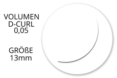 Jolifin Lashes - SingleBox 13mm - Volumen D-Curl 0,05