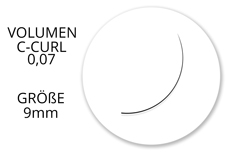 Jolifin Lashes - SingleBox 9mm - Volumen C-Curl 0,07