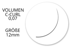 Jolifin Lashes - SingleBox 12mm - Volumen C-Curl 0,07