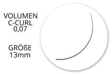 Jolifin Lashes - SingleBox 13mm - Volumen C-Curl 0,07