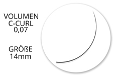 Jolifin Lashes - SingleBox 14mm - Volumen C-Curl 0,07