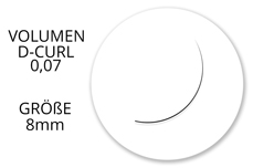 Jolifin Lashes - SingleBox 8mm - Volumen D-Curl 0,07