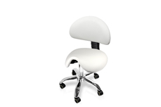 Jolifin roll-up stool with backrest - ergonomic