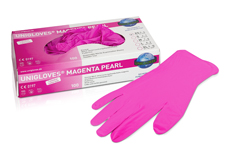 Nitrile gloves Magenta Pearl size XS