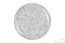 Jolifin LAVENI Shellac - white hologram Glitter 12ml