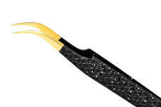 Jolifin Lashes - Premium Tweezers gold bent type 1