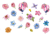 Jolifin LAVENI XL Sticker - Flowers Nr. 2