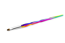 Jolifin Geometric Rainbow Gel Brush - oval size 4