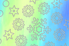Jolifin Aurora Sticker - Snowflakes ice