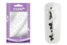 Jolifin Metallic Sticker - Butterfly Mix silver chrome