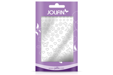Jolifin Metallic Sticker - Butterfly Mix silver chrome
