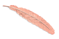 Pantalla de presentación de Jolifin - pluma rosada de oro