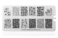 MoYou-London Schablone Flower Power Collection 20