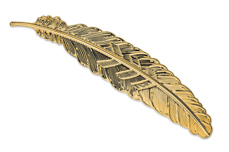 Jolifin presentation display - feather antique gold
