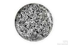 Jolifin LAVENI Shellac - black & white Glitter 12ml