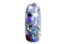 Jolifin Hexagon Glittermix - hologramm silver