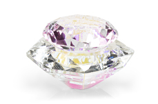 Jolifin glass container - big diamond clear