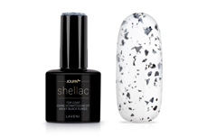 Jolifin LAVENI Shellac - Top-Coat without sweating layer milky black Flakes 12ml 