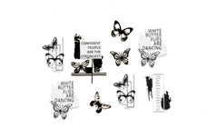 Jolifin LAVENI XL Sticker - black & white Nr. 11