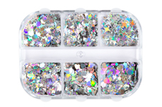 Jolifin Fancy Glittermix Display - silver