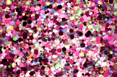 Jolifin Hexagon Glitter - raspberry