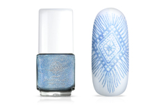 Jolifin stamping lacquer - hologram blue 12ml