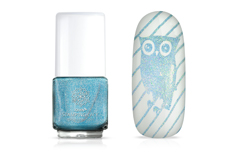 Jolifin Stamping Lacquer - hologram turquoise 12ml