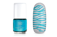 Jolifin Stamping Lacquer - neon turquoise glimmer 12ml