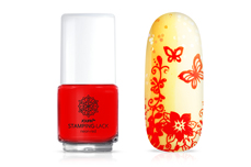 Jolifin Stamping-Lack - neon-red 12ml