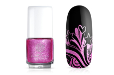 Jolifin Stamping Lacquer - pink Glitter 12ml