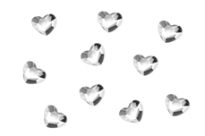 Jolifin LAVENI Strass-Diamonds - clear hearts