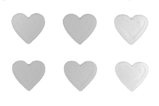 Jolifin LAVENI Sticker - Hearts silver 
