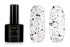 Jolifin LAVENI Shellac - Top Coat without sweating layer black dots 12ml