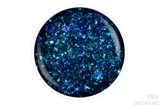 Jolifin LAVENI Shellac - blue galaxy Glitter 12ml