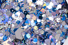 Jolifin Glittermix Flakes - purple-blue