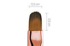 Jolifin Gemstone Gel-Pinsel Rosé - oval Gr. 6