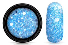 Jolifin LAVENI Crystal Glitter - bleu fluo pastel