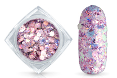 Jolifin Glittermix Flakes - fancy lilac
