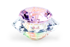 Contenedor de vidrio Jolifin - rosa diamante grande