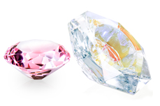 Jolifin glass container - big diamond pink