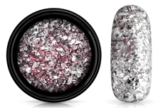 Jolifin Micro Chrome-Flakes & Pigment - silver & rosé