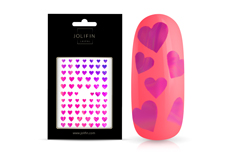 Jolifin LAVENI XL Sticker - Hearts pink hologramm