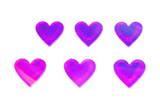 Jolifin LAVENI XL Sticker - Hearts pink hologramm