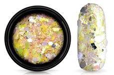 Jolifin LAVENI Hexagon Glitter - Aurora silver-lemon