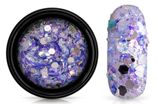 Jolifin LAVENI Hexagon Glitter - Aurora silver-blueberry