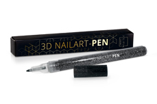 Jolifin LAVENI 3D Nailart-Pen - black Glitter
